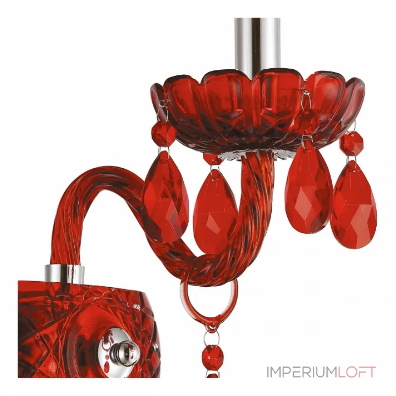 Бра Arte Lamp Teatro A3964AP-1RD Цвет арматуры хром Цвет плафонов красный Бра Arte Lamp Teatro A3964AP-1RD Цвет арматуры хром Цвет плафонов красный