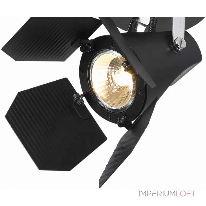 Спот Arte Lamp Cinema A3092PL-4BK Цвет арматуры хром Цвет плафонов черный от ImperiumLoft Спот Arte Lamp Cinema A3092PL-4BK Цвет арматуры хром Цвет плафонов черный от ImperiumLoft