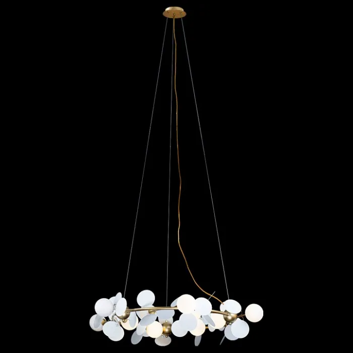 Подвесная люстра Loft it Matisse 10008/1050 white Цвет арматуры золото Цвет плафонов белый от ImperiumLoft