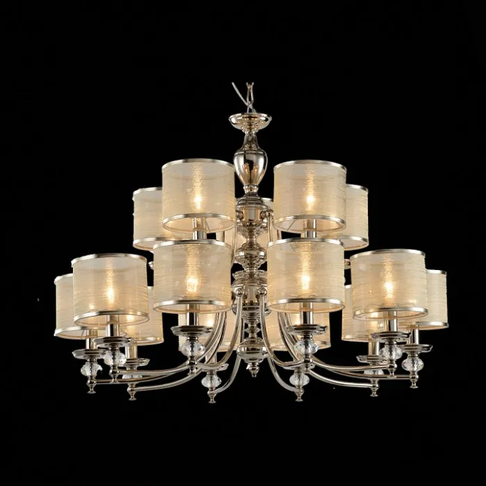 Подвесная люстра ST-Luce Coresia SL1750.103.15 Цвет арматуры никель Цвет плафонов золото от ImperiumLoft