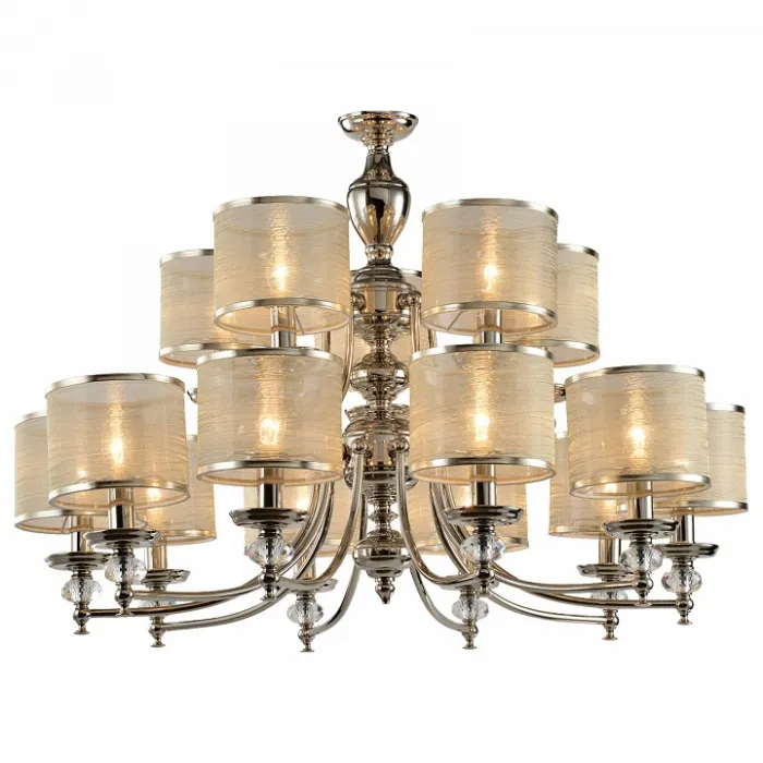 Подвесная люстра ST-Luce Coresia SL1750.103.15 Цвет арматуры никель Цвет плафонов золото от ImperiumLoft