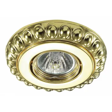 Встраиваемый светильник Novotech Ligna 370305 Цвет арматуры золото Цвет плафонов серый