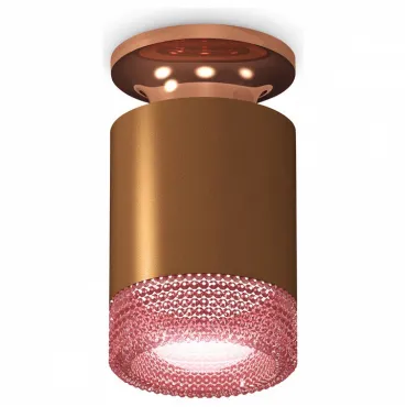 Накладной светильник Ambrella Techno Spot 219 XS6304151 Цвет арматуры бронза Цвет плафонов розовый