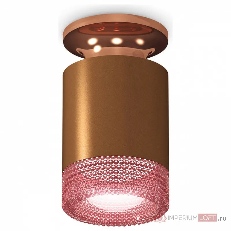 Накладной светильник Ambrella Techno Spot 219 XS6304151 Цвет арматуры бронза Цвет плафонов розовый от ImperiumLoft