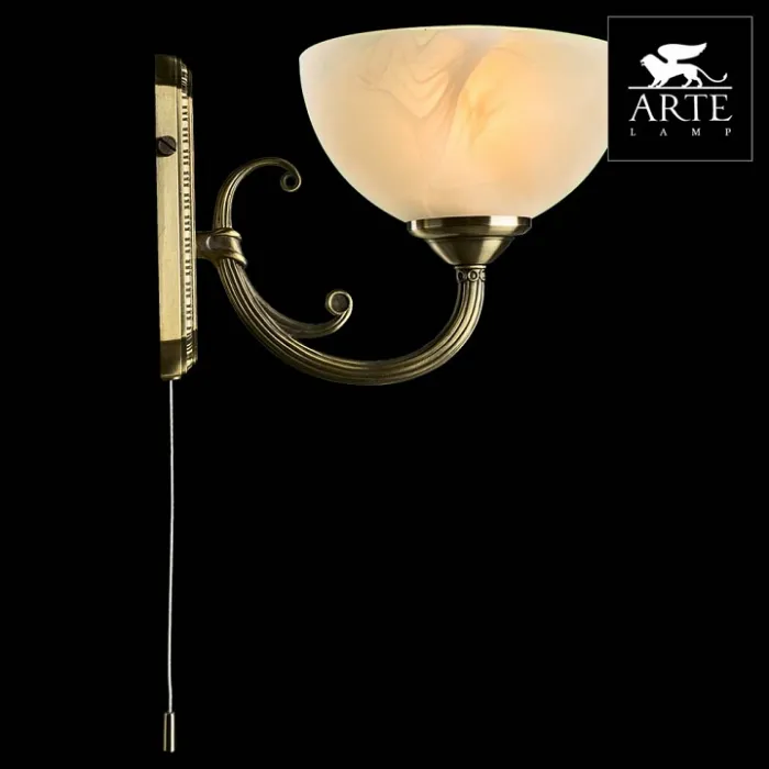 Бра Arte Lamp Windsor A3777AP-1AB Цвет арматуры бронза Цвет плафонов белый от ImperiumLoft