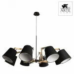 Подвесная люстра Arte Lamp Pinocchio A5700LM-8BK Цвет арматуры коричневый Цвет плафонов черный от ImperiumLoft
