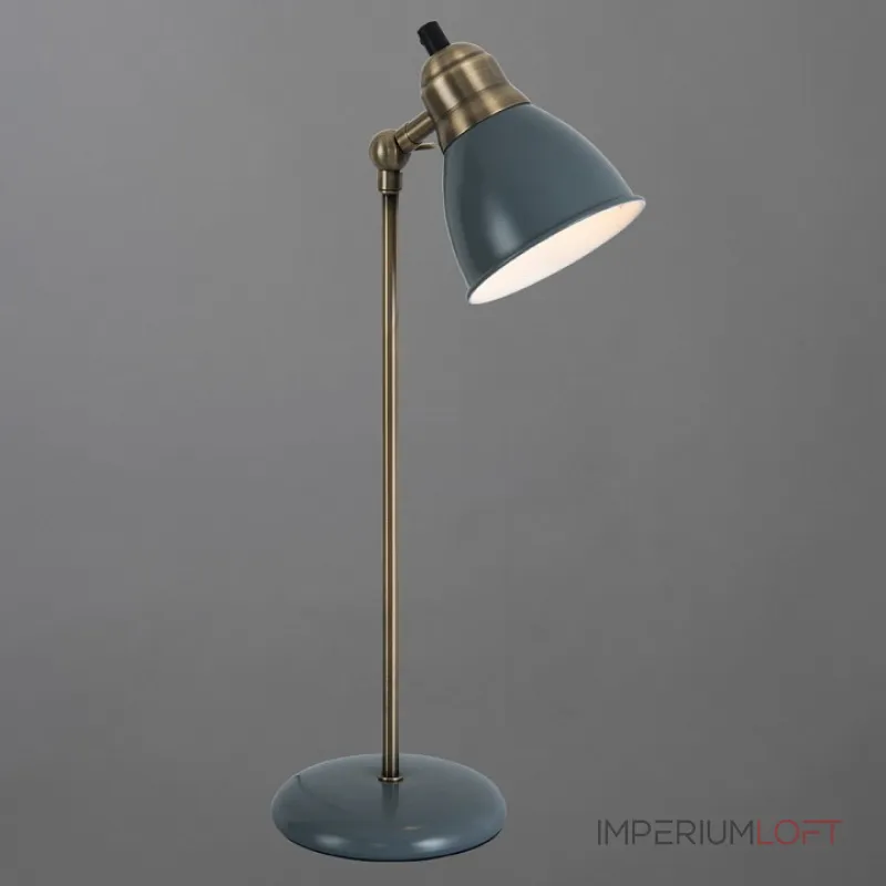 Настольная лампа офисная Arte Lamp 3235 A3235LT-1AB Цвет арматуры бронза Цвет плафонов серый