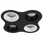 Встраиваемый светильник Lightstar Domino D64706070607 цвет арматуры черно-белый