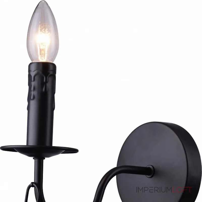Бра Arte Lamp Marsiglia A8956AP-1BK Цвет арматуры коричневый Цвет плафонов разноцветный