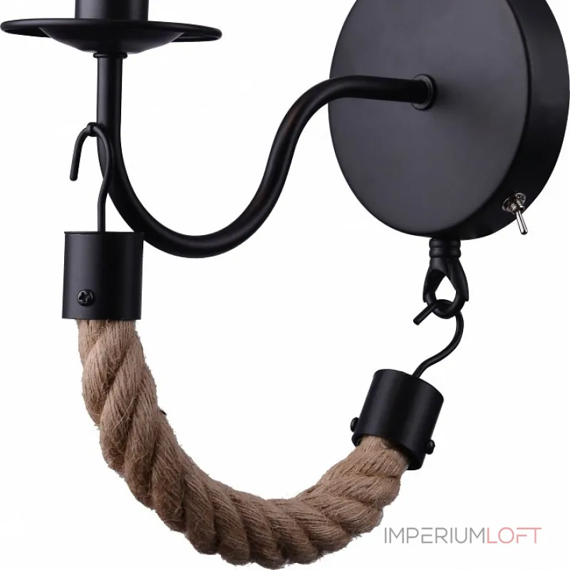 Бра Arte Lamp Marsiglia A8956AP-1BK Цвет арматуры коричневый Цвет плафонов разноцветный