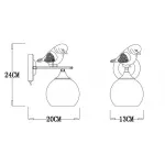 Бра Arte Lamp Gemelli A2150AP-1WG Цвет плафонов белый Цвет арматуры золото