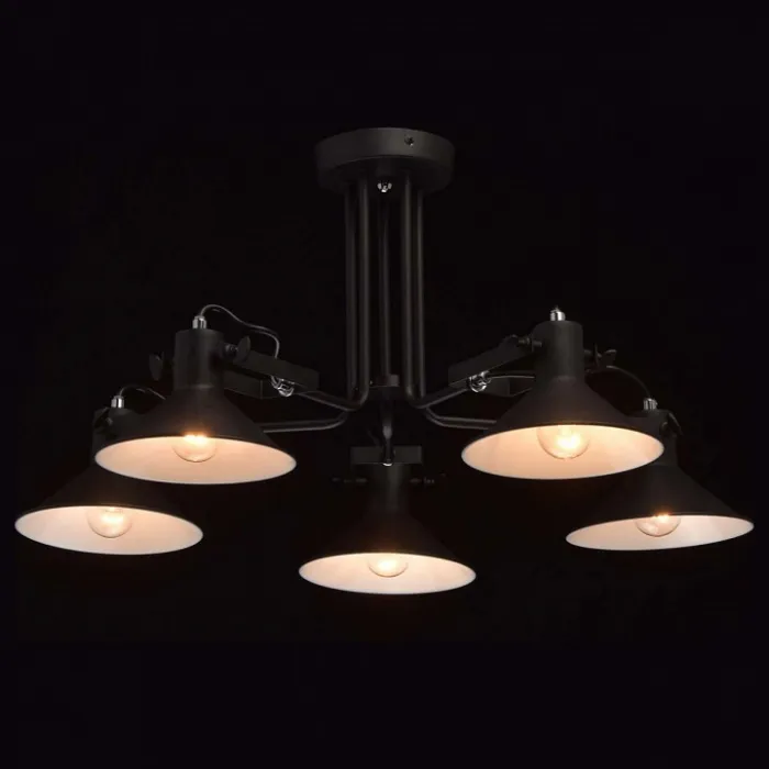 Люстра на штанге MW-Light Даунтаун 3 691010805 Цвет арматуры черный Цвет плафонов черный от ImperiumLoft