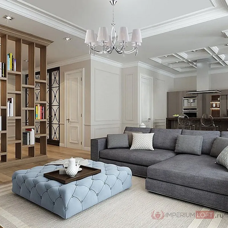 Подвесная люстра Eurosvet Valery 60079/8 хром от ImperiumLoft