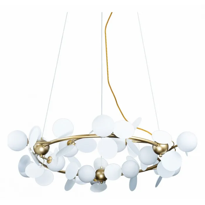 Подвесная люстра Loft it Matisse 10008/1050 white Цвет арматуры золото Цвет плафонов белый от ImperiumLoft