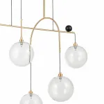 Подвесная люстра Vele Luce Freedom VL5544P05 Цвет арматуры золото Цвет плафонов прозрачный от ImperiumLoft