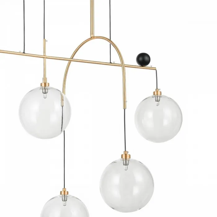 Подвесная люстра Vele Luce Freedom VL5544P05 Цвет арматуры золото Цвет плафонов прозрачный от ImperiumLoft