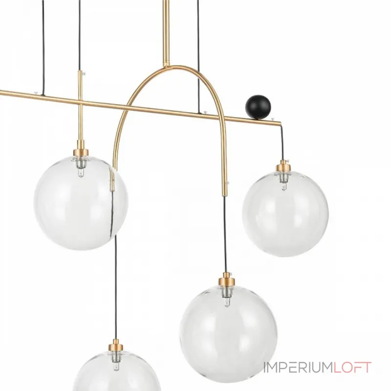 Подвесная люстра Vele Luce Freedom VL5544P05 Цвет арматуры золото Цвет плафонов прозрачный от ImperiumLoft Подвесная люстра Vele Luce Freedom VL5544P05 Цвет арматуры золото Цвет плафонов прозрачный от ImperiumLoft