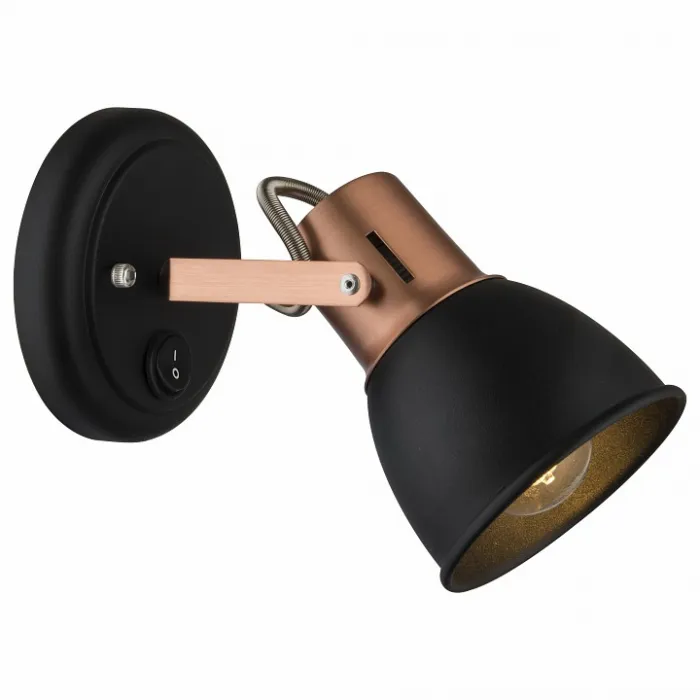 Бра Arte Lamp 1677 A1677AP-1BK Цвет арматуры бронза Цвет плафонов черный от ImperiumLoft