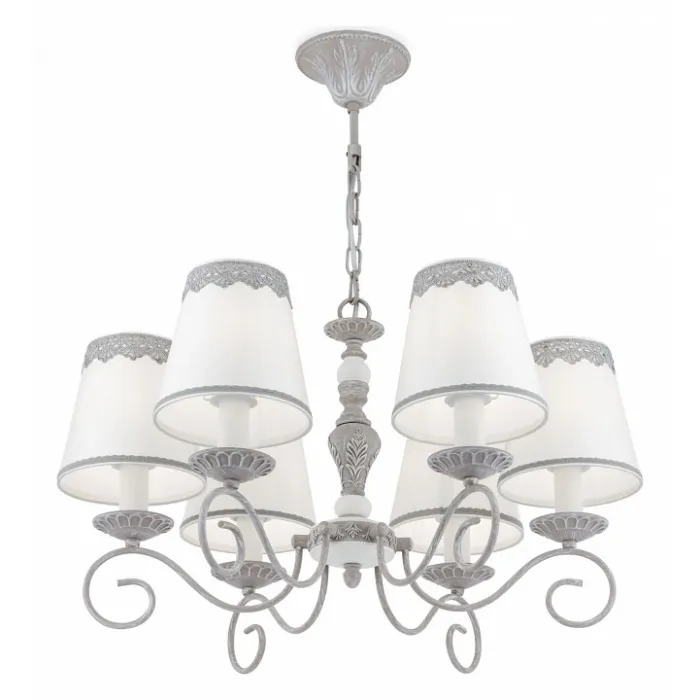 Подвесная люстра Maytoni Bouquet ARM023-06-S Цвет арматуры серый Цвет плафонов белый от ImperiumLoft
