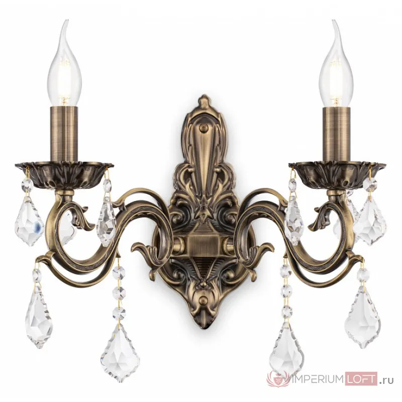 Бра Maytoni Bronze 4 RC245-WL-02-R Цвет арматуры бронза Цвет плафонов прозрачный от ImperiumLoft