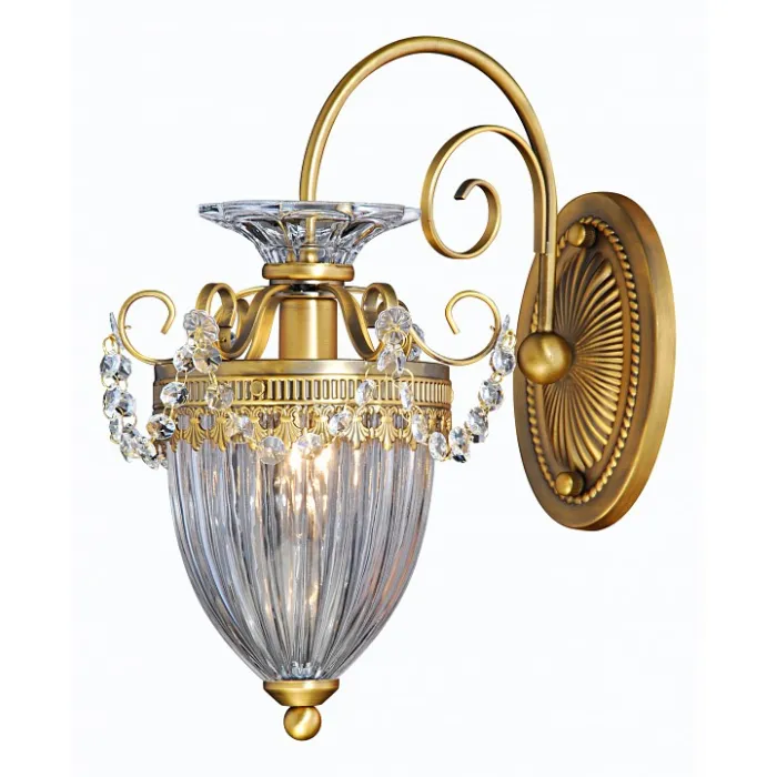 Бра Arte Lamp Schelenberg A4410AP-1SR Цвет арматуры латунь Цвет плафонов прозрачный от ImperiumLoft