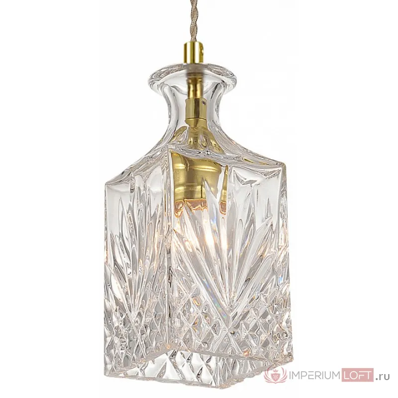 Подвесной светильник Favourite Bottle 1855-1P Цвет плафонов прозрачный Цвет арматуры золото от ImperiumLoft