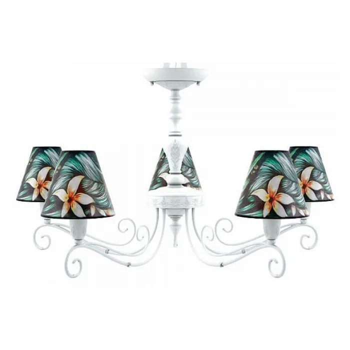 Подвесная люстра Lamp4You Provence 12 E4-05-WM-LMP-O-12 Цвет арматуры белый Цвет плафонов разноцветный от ImperiumLoft