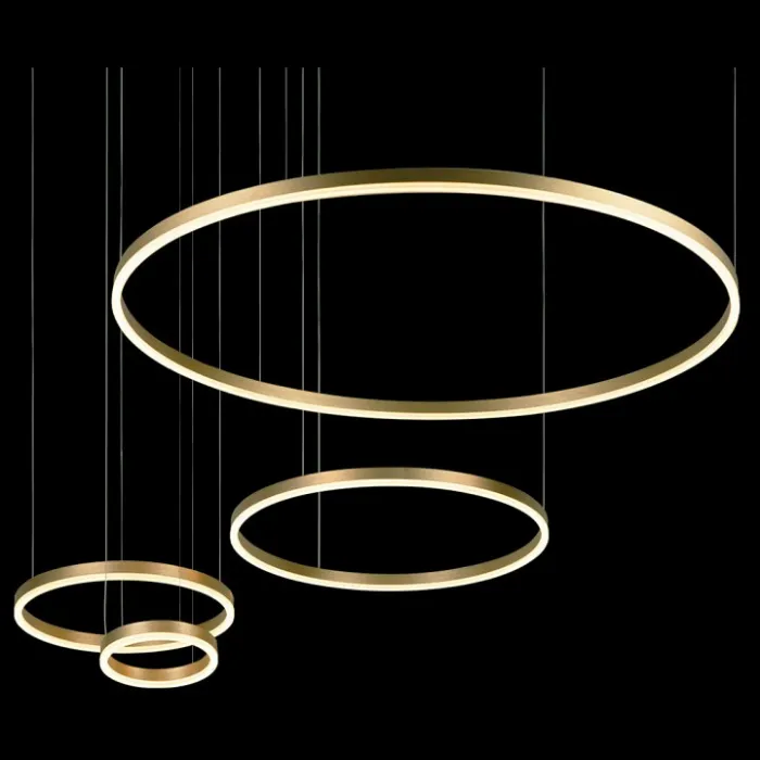 Подвесной светильник Loft it Ring 10017/4S Цвет арматуры золото Цвет плафонов золото от ImperiumLoft