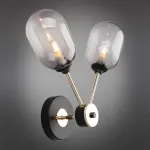Бра Omnilux Loano OML-94801-02 Цвет арматуры золото Цвет плафонов серый