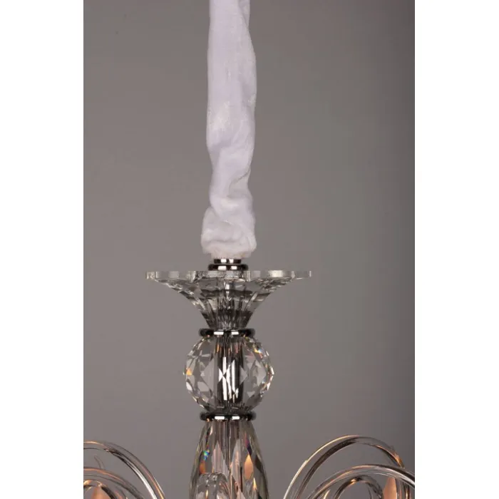 Подвесная люстра Omnilux Salerno OML-34403-06 Цвет арматуры хром Цвет плафонов прозрачный от ImperiumLoft