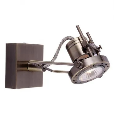 Спот Arte Lamp Costruttore A4300AP-1AB Цвет арматуры бронза Цвет плафонов хром