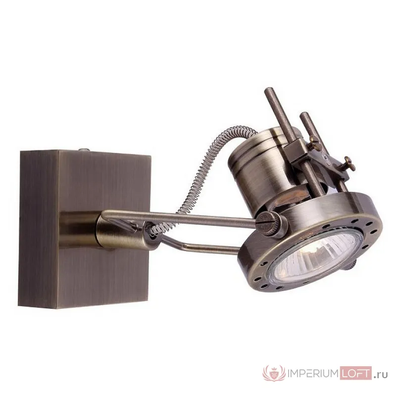 Спот Arte Lamp Costruttore A4300AP-1AB Цвет арматуры бронза Цвет плафонов хром от ImperiumLoft
