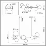 Подвесной светильник Odeon Light Tovi 4818/10 Цвет плафонов прозрачный Цвет арматуры черный от ImperiumLoft