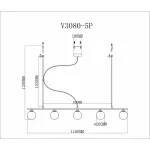 Подвесной светильник Moderli Sector V3080-5P