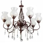 Подвесная люстра TopLight Kelli TL5680D-07PG Цвет арматуры коричневый Цвет плафонов прозрачный от ImperiumLoft