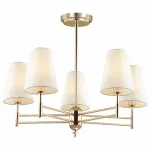 Люстра на штанге Lumion Doris 4436/5C Цвет арматуры золото Цвет плафонов белый от ImperiumLoft