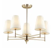 Люстра на штанге Lumion Doris 4436/5C Цвет арматуры золото Цвет плафонов белый