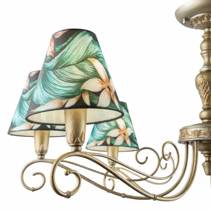 Подвесная люстра Lamp4You Provence 12 E4-07-H-LMP-O-12 Цвет арматуры золото Цвет плафонов разноцветный от ImperiumLoft