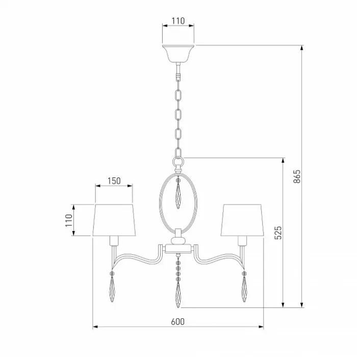 Подвесная люстра Eurosvet Madera 10127/5 хром/прозрачный хрусталь Strotskis Smart Цвет арматуры хром Цвет плафонов белый от ImperiumLoft