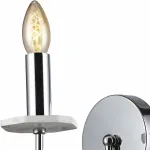 Бра Arte Lamp 6062 A6062AP-1WH Цвет арматуры хром Цвет плафонов серый