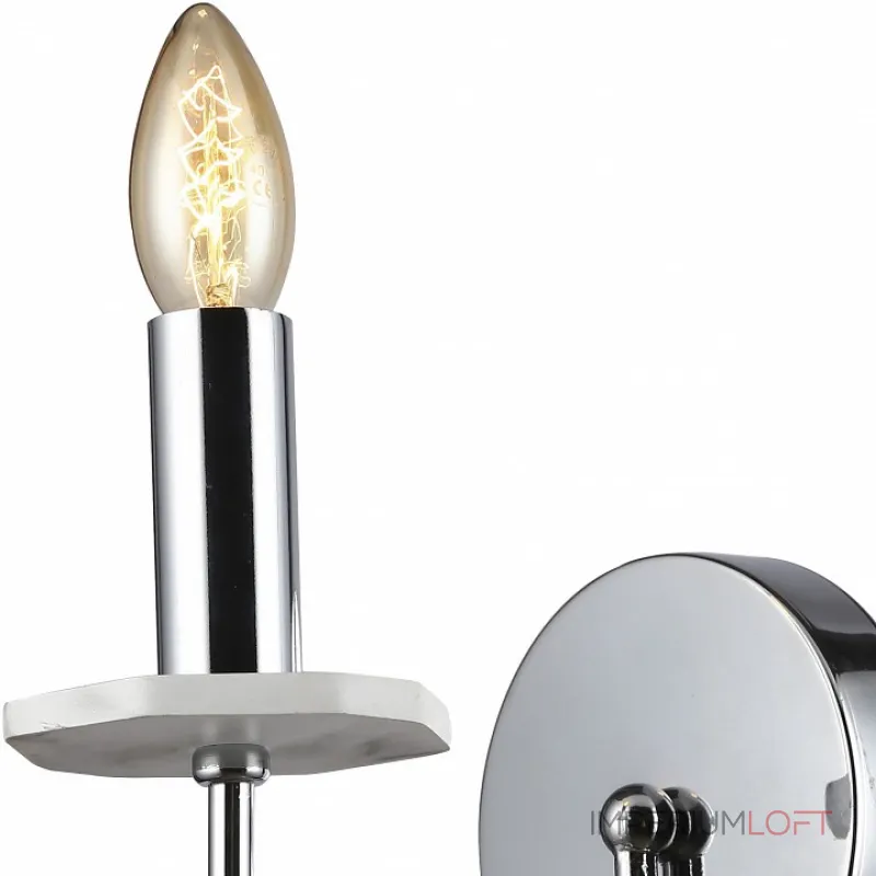 Бра Arte Lamp 6062 A6062AP-1WH Цвет арматуры хром Цвет плафонов серый Бра Arte Lamp 6062 A6062AP-1WH Цвет арматуры хром Цвет плафонов серый