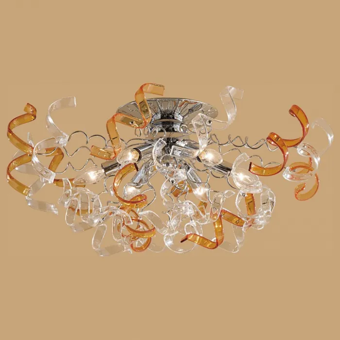 Потолочная люстра Citilux Рандом CL222162 Цвет арматуры хром Цвет плафонов янтарный от ImperiumLoft
