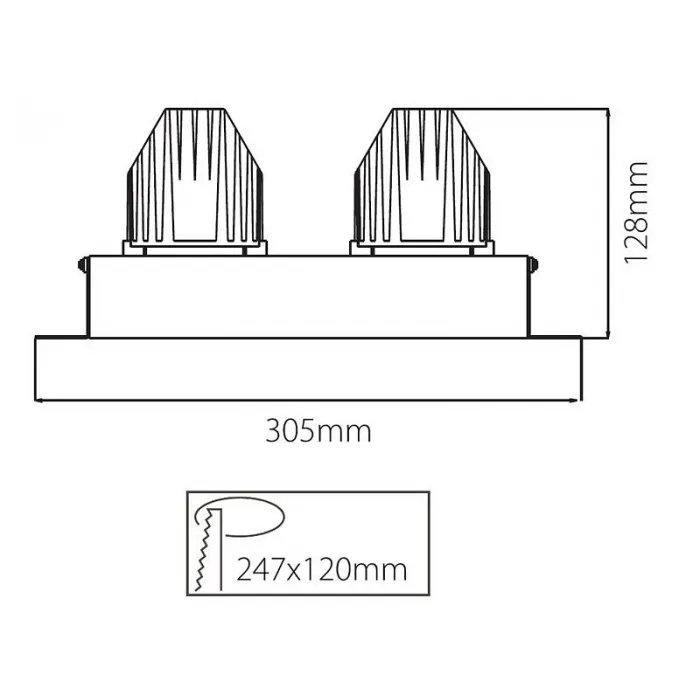 Рамка на 2 светильника Deko-Light 930096 Цвет арматуры белый от ImperiumLoft