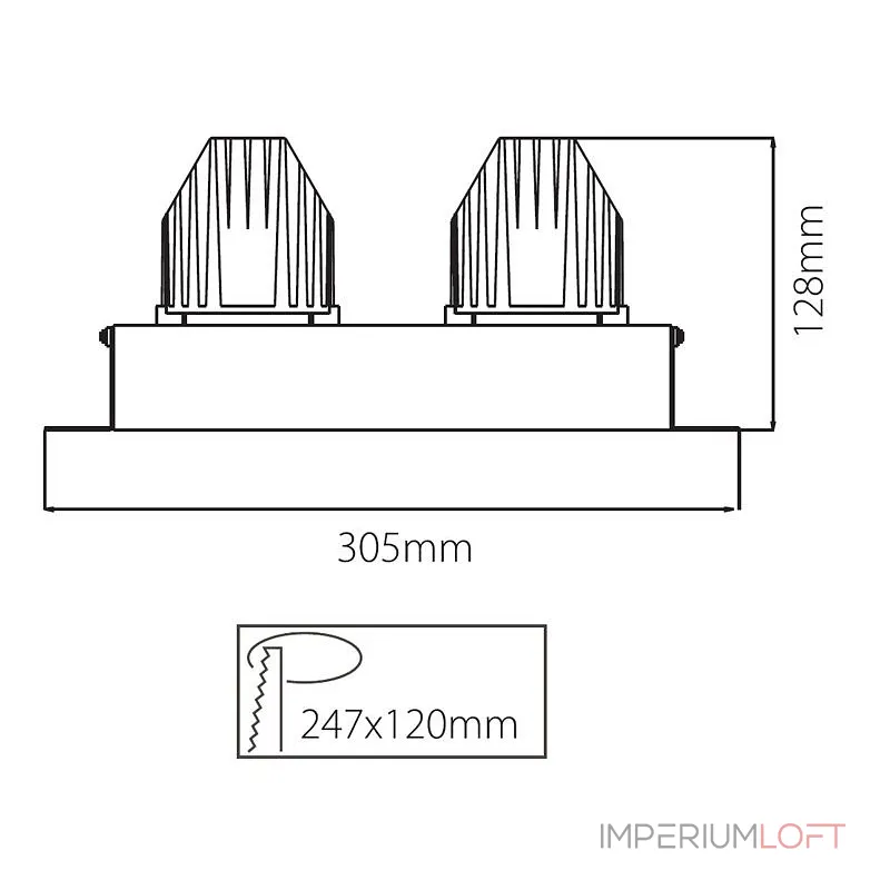 Рамка на 2 светильника Deko-Light 930096 Цвет арматуры белый