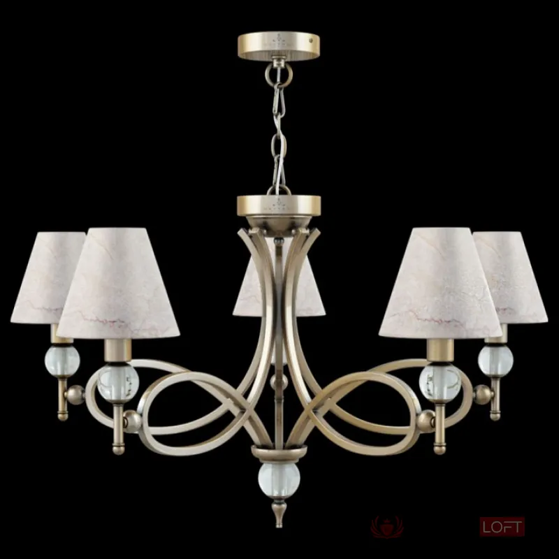 Подвесная люстра Lamp4You Eclectic 8 M2-05-SB-LMP-O-15 Цвет арматуры бронза Цвет плафонов белый от ImperiumLoft