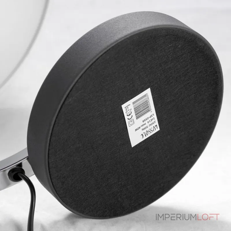 Настольная лампа декоративная LGO Falcon LSP-0559 Цвет арматуры хром Цвет плафонов черный