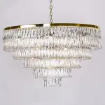 Подвесной светильник Newport 10120 10129+37/C gold Цвет арматуры золото Цвет плафонов прозрачный от ImperiumLoft