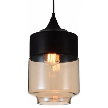 Подвесной светильник Favourite Kuppe 1592-1P Цвет арматуры черный Цвет плафонов янтарный