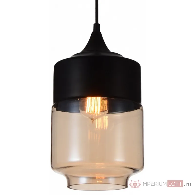 Подвесной светильник Favourite Kuppe 1592-1P Цвет арматуры черный Цвет плафонов янтарный от ImperiumLoft