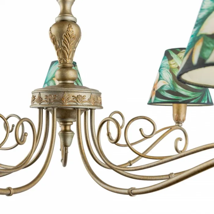Подвесная люстра Lamp4You Provence 12 E4-07-H-LMP-O-12 Цвет арматуры золото Цвет плафонов разноцветный от ImperiumLoft